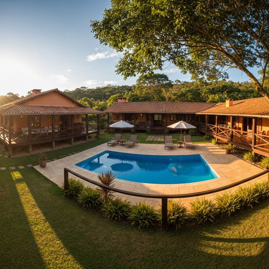 Casa de campo brasileña en la quinta