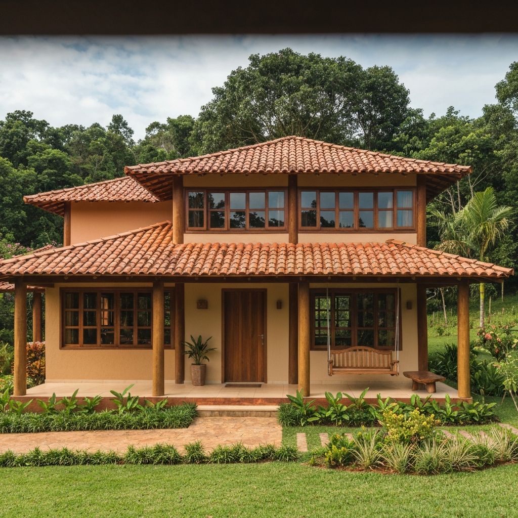 Casa de campo brasileña construida
